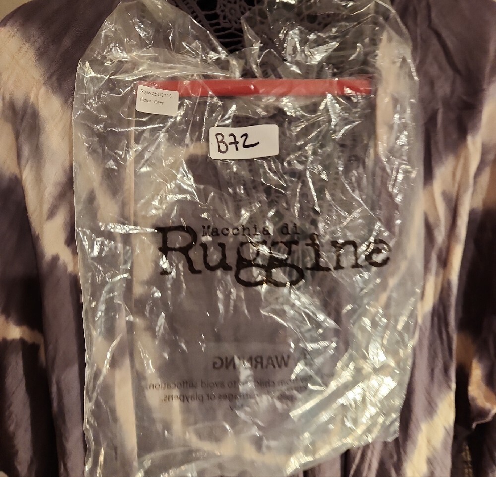 Ruggine Tie Dye Crochet Back Kimono Duster Gray White OS NWT - Picture 10 of 11